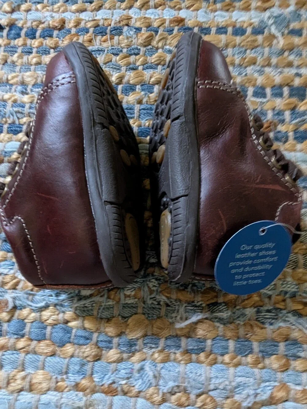 NWT Stride Rite Elliott Trainer First Walking Shoes 3M Brown Leather Preppy Norm